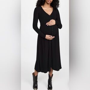 Hatch collection softest rib nursing dress black size 0